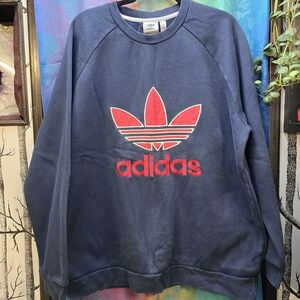 Adidas Men's Navy Blue Sweater